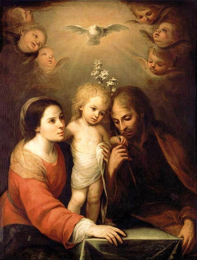 La sacra famiglia con Spirito Santo
